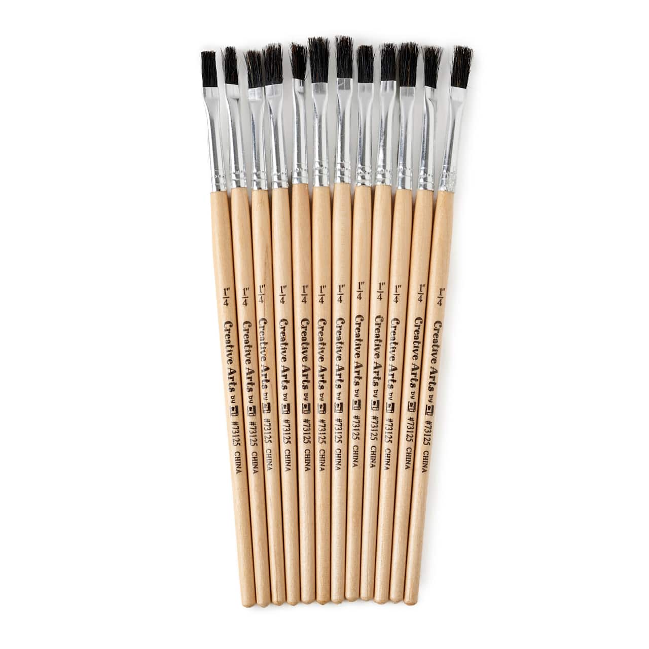Charles Leonard 1/4" Flat Tip Brush Set, 6 Packs of 12